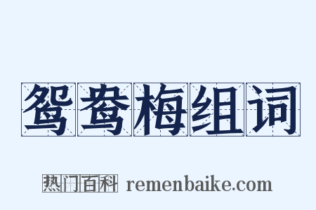 鸳鸯梅组词是什么意思的图片